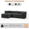 Korser 100″ L-Shaped Boneless Couches with Chaise, Modular Sectional Sofa with Deep Seat, Cloud Sectional Couch for Living Room Bedroom, No Assembly Required, Side Pockets, Memory Foam, Grey(Grey)