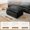 Korser 108″ Sectional Couches for Living Room, Modular Boneless Couch with Deep Seat & Fluffy Cushion, Cozy Double-Layer Cushioned Sofa with Convertible Ottoman, Comfy Cloud Sofa, No Assembly Required(Grey)