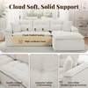 Korser 110″ Cloud Sectional Couch with Ottoman, Modern Modular Sectional Sofa with Deep Seat, Upholstered Boneless Couch for Living Room, L Shaped Sofa with Layered Cushion (Beige, No Assembly)(Beige)