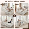 Korser 110″ Cloud Sectional Couch with Ottoman, Modern Modular Sectional Sofa with Deep Seat, Upholstered Boneless Couch for Living Room, L Shaped Sofa with Layered Cushion (Beige, No Assembly)(Beige)