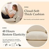 Korser 110″ Cloud Sectional Couches for Living Room, Modern Modular Sectional Sofa with Ottoman, Boneless Cloud Couch with Comfy Deep Seats, Fluffy Chenille L-Shape Sofa Couch for Living Room, Black(Beige)
