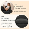 Korser 110″ Cloud Sectional Couches for Living Room, Modern Modular Sectional Sofa with Ottoman, Boneless Cloud Couch with Comfy Deep Seats, Fluffy Chenille L-Shape Sofa Couch for Living Room, Black(Grey)