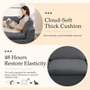 Korser 110″ Cloud Sectional Couches for Living Room, Modern Modular Sectional Sofa with Ottoman, Boneless Cloud Couch with Comfy Deep Seats, Fluffy Chenille L-Shape Sofa Couch for Living Room, Black(Darkgrey)