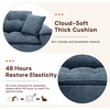 Korser 110″ Cloud Sectional Couches for Living Room, Modern Modular Sectional Sofa with Ottoman, Boneless Cloud Couch with Comfy Deep Seats, Fluffy Chenille L-Shape Sofa Couch for Living Room, Black(Blue)
