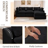 Korser 110″ Cloud Sectional Couches for Living Room, Modern Modular Sectional Sofa with Ottoman, Boneless Cloud Couch with Comfy Deep Seats, Fluffy Chenille L-Shape Sofa Couch for Living Room, Black(Black)