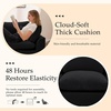 Korser 110″ Cloud Sectional Couches for Living Room, Modern Modular Sectional Sofa with Ottoman, Boneless Cloud Couch with Comfy Deep Seats, Fluffy Chenille L-Shape Sofa Couch for Living Room, Black(Black)