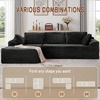 Korser 110″ L-Shaped Modular Sectional Sofa with Chaise, Boneless Comfy Corduroy Fluffy Couch with Deep Seat and Side Pockets, Flexible Module Combination for Living Room, No Assembly, Side Pockets(Jet Black)