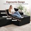 Korser 133″ Oversized Modular Sectional Sofa, U-Shaped Boneless Couch with Double Chaise, Comfy Corduroy Cloud Couch Sectional, Deep Seat Sectional Couches for Living Room, No Assembly Required, Black(Black)
