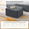 Korser Cloud Modular Sectional Sofa with L-Shaped, Boneless Couches for Living Room, Fluffy Comfy Corduroy Deep Seat with Ottoman, Bedroom, Apartment, No Assembly Required(Grey)