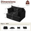 Korser Corduroy Boneless Couch, Oversized Chaise Lounge Chair Indoor, Upholstered Boneless Sofa Bed with Pillows & Side Pockets, Cloud Couches Bed for Living Room, No Assembly Required, Beige(Black)