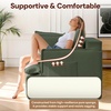 Korser Corduroy Boneless Couch, Oversized Chaise Lounge Chair Indoor, Upholstered Boneless Sofa Bed with Pillows & Side Pockets, Cloud Couches Bed for Living Room, No Assembly Required, Beige(Green)