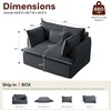 Korser Corduroy Boneless Couch, Oversized Chaise Lounge Chair Indoor, Upholstered Boneless Sofa Bed with Pillows & Side Pockets, Cloud Couches Bed for Living Room, No Assembly Required, Beige(Darkgrey)
