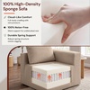Korser Sectional Couches for Living Room, Boneless Couch with Ottoman, Comfy Fluffy Cloud Couch with Deep Seat, Modular Sectional Sofa with Side Pockets, No Assembly L Shaped Couch, Corduroy(Khaki)