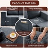 Korser Sectional Couches for Living Room, Boneless Couch with Ottoman, Comfy Fluffy Cloud Couch with Deep Seat, Modular Sectional Sofa with Side Pockets, No Assembly L Shaped Couch, Corduroy(Dark Gray)