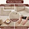 Korser Sectional Couches for Living Room, Boneless Couch with Ottoman, Comfy Fluffy Cloud Couch with Deep Seat, Modular Sectional Sofa with Side Pockets, No Assembly L Shaped Couch, Corduroy(Beige)