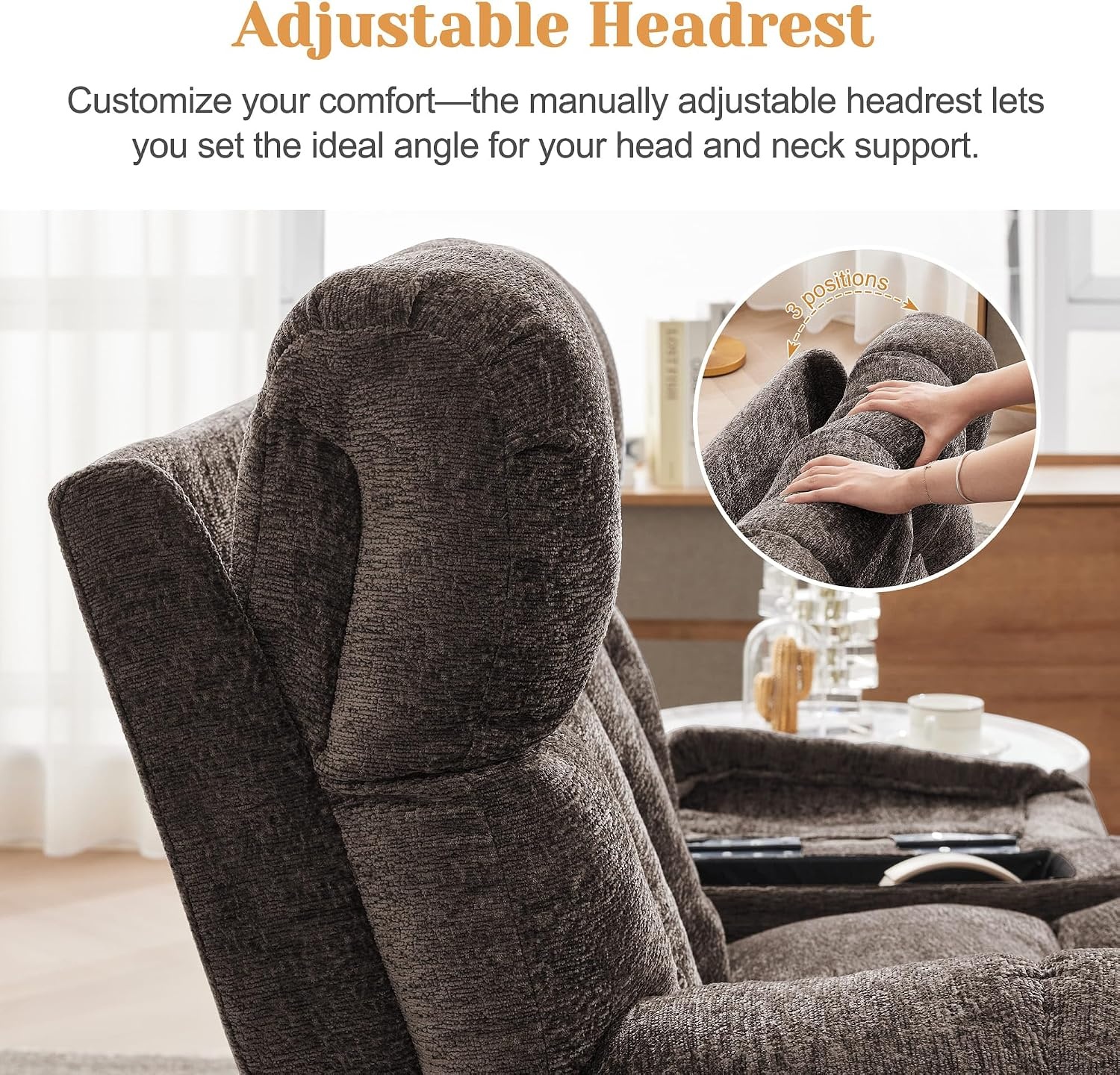 image:imageKorser Oversized Dual Motor Power Lift Recliner for Elderly with Massage and Heat Extra Wide Electric Recliner with Adjustable Headrest Lift Chair with Storebox Cupholder USB Ports Type C BlackBrown
