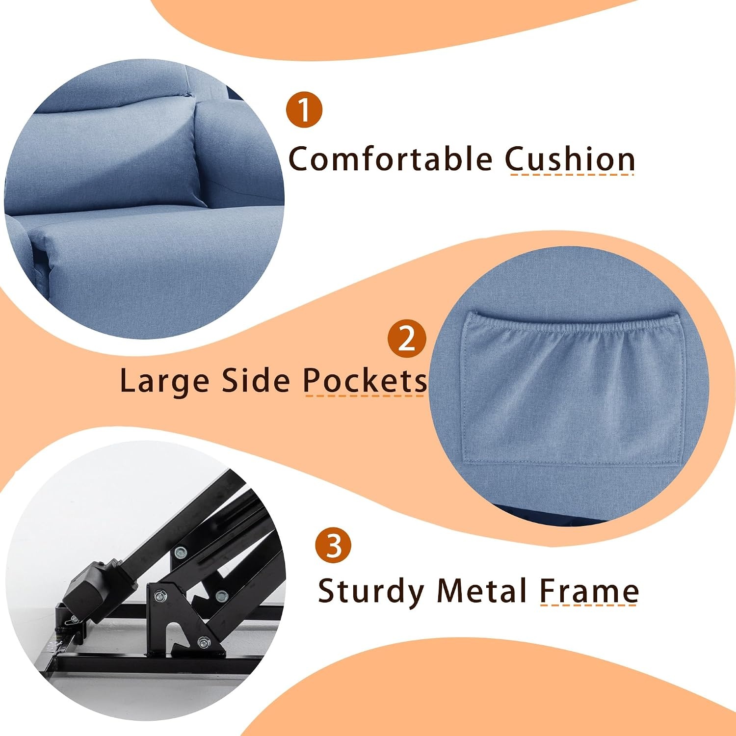 image:imageKorser Recliner Chair for Adults Power Lift Reclining Chair for Elderly Small Recliner with Assist for Seniors Electric Single Lift Sofa with Memory Function for Living Room Reading Room Blue
