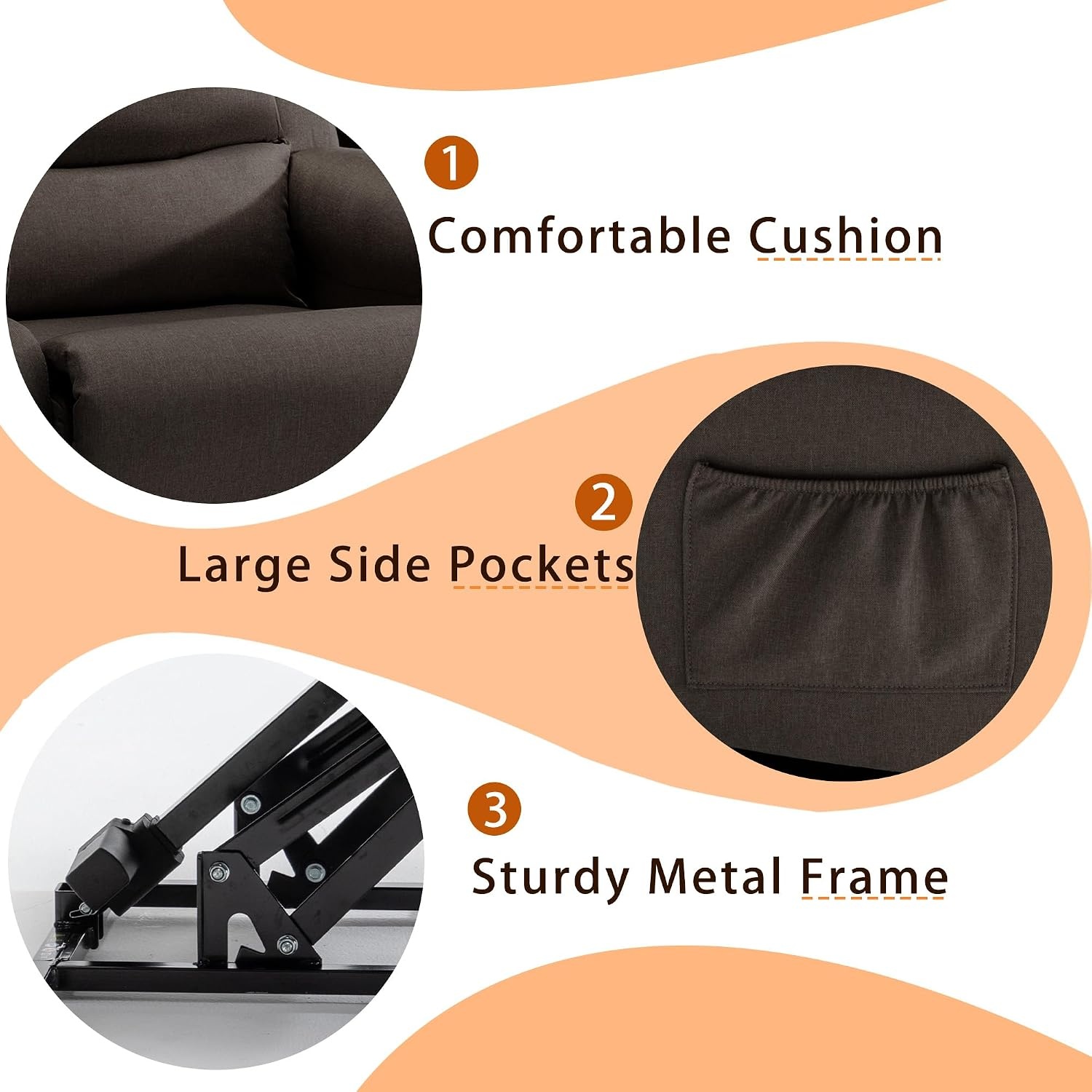 image:imageKorser Recliner Chairs for Adults Power Recliner Chair for Elderly Small Lift Recliners with Assist Electric Single Lift Sofa with Memory Function for Living Reading Room Black