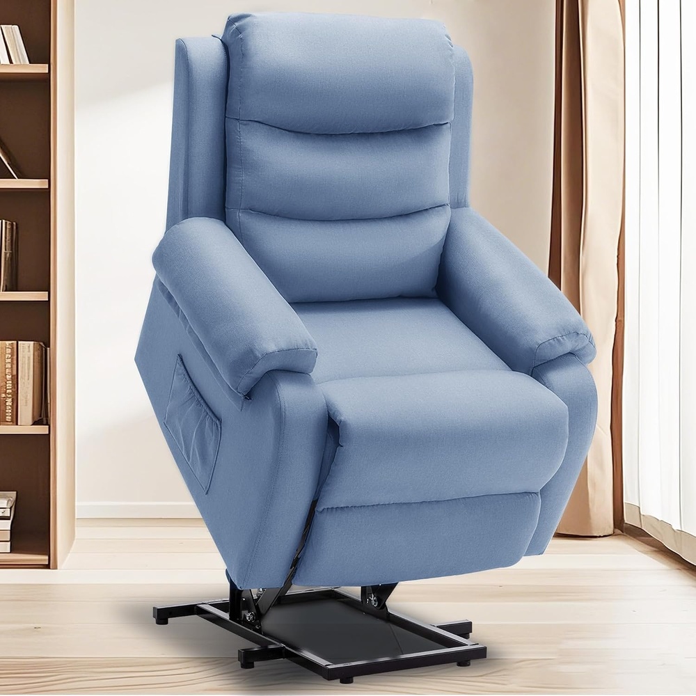 image:imageKorser Recliner Chair for Adults Power Lift Reclining Chair for Elderly Small Recliner with Assist for Seniors Electric Single Lift Sofa with Memory Function for Living Room Reading Room Blue