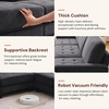 Korser 103″ Modular L Shaped Sectional Sofa with Movable Ottoman, 4-Seat Chenille Deep Seat Sofa, Convertible Cloud Couch for Living Room, Bedroom and Apartment, Beige(Black)