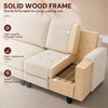 Korser 103″ Modular L Shaped Sectional Sofa with Movable Ottoman, 4-Seat Chenille Deep Seat Sofa, Convertible Cloud Couch for Living Room, Bedroom and Apartment, Beige(Beige)