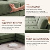 Korser 103″ Modular L Shaped Sectional Sofa with Movable Ottoman, 4-Seat Chenille Deep Seat Sofa, Convertible Cloud Couch for Living Room, Bedroom and Apartment, Beige(Green)
