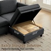 Korser 112″ Modular Sectional Sofa with Storage, Sectional Couches for Living Room, Convertible Modular Sofa with Ottomans, U Shaped Comfy Couch with Chaise, Adjustable Backrest, 6 Seats, Khaki(Black)