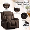 Korser Dual Motor Power Lift Recliner Chair for Elderly with Massage and Heat, Oversized Electric Recliner with Side Pockets, Living Room, Waffle, Grey(Brown)