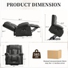 Korser Dual Motor Power Lift Recliner Chair for Elderly with Massage and Heat, Oversized Electric Recliner with Side Pockets, Living Room, Waffle, Grey(Grey-1)