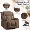 Korser Dual Motor Power Lift Recliner Chair for Elderly with Massage and Heat, Oversized Electric Recliner with Side Pockets, Living Room, Waffle, Grey(Lightbrown)