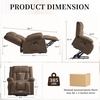 Korser Dual Motor Power Lift Recliner Chair for Elderly with Massage and Heat, Oversized Electric Recliner with Side Pockets, Living Room, Waffle, Grey(Lightbrown)