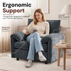 Korser Oversized Accent Chair, 39.3″ Wide Arm Chairs for Living Room & Bedroom, Modern Lounge Chair, Upholstered Mid-Century Reading Chair, Comfy Living Room Chair, Single Sofa Chair, Chenille, Beige(Grey)