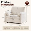 Korser Oversized Accent Chair, 39.3″ Wide Arm Chairs for Living Room & Bedroom, Modern Lounge Chair, Upholstered Mid-Century Reading Chair, Comfy Living Room Chair, Single Sofa Chair, Chenille, Beige(Beige)