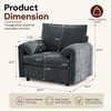 Korser Oversized Accent Chair, 39.3″ Wide Arm Chairs for Living Room & Bedroom, Modern Lounge Chair, Upholstered Mid-Century Reading Chair, Comfy Living Room Chair, Single Sofa Chair, Chenille, Beige(Grey)