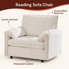 Korser Oversized Accent Chair, 39.3″ Wide Arm Chairs for Living Room & Bedroom, Modern Lounge Chair, Upholstered Mid-Century Reading Chair, Comfy Living Room Chair, Single Sofa Chair, Chenille, Beige(Beige)