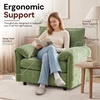 Korser Oversized Accent Chair, 39.3″ Wide Arm Chairs for Living Room & Bedroom, Modern Lounge Chair, Upholstered Mid-Century Reading Chair, Comfy Living Room Chair, Single Sofa Chair, Chenille, Beige(Green)