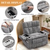 Korser Oversized Dual Motor Power Lift Recliner for Elderly with Massage and Heat, Extra Wide Electric Recliner with Adjustable Headrest, Lift Chair with Storebox Cupholder, USB Ports, Type C, Black(Grey)