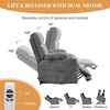 Korser Oversized Dual Motor Power Lift Recliner for Elderly with Massage and Heat, Extra Wide Electric Recliner with Adjustable Headrest, Lift Chair with Storebox Cupholder, USB Ports, Type C, Black(Grey)