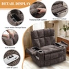 Korser Oversized Dual Motor Power Lift Recliner for Elderly with Massage and Heat, Extra Wide Electric Recliner with Adjustable Headrest, Lift Chair with Storebox Cupholder, USB Ports, Type C, Black(Brown)