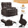 Korser Oversized Dual Motor Power Lift Recliner for Elderly with Massage and Heat, Extra Wide Electric Recliner with Adjustable Headrest, Lift Chair with Storebox Cupholder, USB Ports, Type C, Black(Brown)