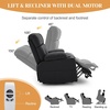 Korser Oversized Dual Motor Power Lift Recliner for Elderly with Massage and Heat, Extra Wide Electric Recliner with Adjustable Headrest, Lift Chair with Storebox Cupholder, USB Ports, Type C, Black(Black)