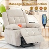 Korser Power Lift Recliner Chair, Electric Lift Recliner for Elderly with Heat and Massage, Recliner Single Sofa with Infinite Position, Electric Lift Chair for Living Room Bedroom, Black(Khaki)