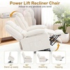 Korser Power Lift Recliner Chair, Electric Lift Recliner for Elderly with Heat and Massage, Recliner Single Sofa with Infinite Position, Electric Lift Chair for Living Room Bedroom, Black(Beige)