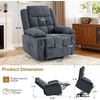 Korser Power Lift Recliner Chair, Electric Lift Recliner for Elderly with Heat and Massage, Recliner Single Sofa with Infinite Position, Electric Lift Chair for Living Room Bedroom, Black(Dark Grey)
