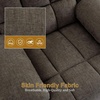 Korser Power Lift Recliner Chair, Electric Lift Recliner for Elderly with Heat and Massage, Recliner Single Sofa with Infinite Position, Electric Lift Chair for Living Room Bedroom, Black(Brown)