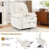 Korser Power Lift Recliner Chair, Electric Lift Recliner for Elderly with Heat and Massage, Recliner Single Sofa with Infinite Position, Electric Lift Chair for Living Room Bedroom, Black(Beige)