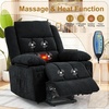 Korser Power Lift Recliner Chair, Electric Lift Recliner for Elderly with Heat and Massage, Recliner Single Sofa with Infinite Position, Electric Lift Chair for Living Room Bedroom, Black(Black)