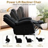 Korser Power Lift Recliner Chair, Electric Lift Recliner for Elderly with Heat and Massage, Recliner Single Sofa with Infinite Position, Electric Lift Chair for Living Room Bedroom, Black(Black)