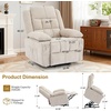 Korser Power Lift Recliner Chair, Electric Lift Recliner for Elderly with Heat and Massage, Recliner Single Sofa with Infinite Position, Electric Lift Chair for Living Room Bedroom, Black(Khaki)