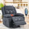 Korser Power Lift Recliner Chair, Electric Lift Recliner for Elderly with Heat and Massage, Recliner Single Sofa with Infinite Position, Electric Lift Chair for Living Room Bedroom, Black(Dark Grey)